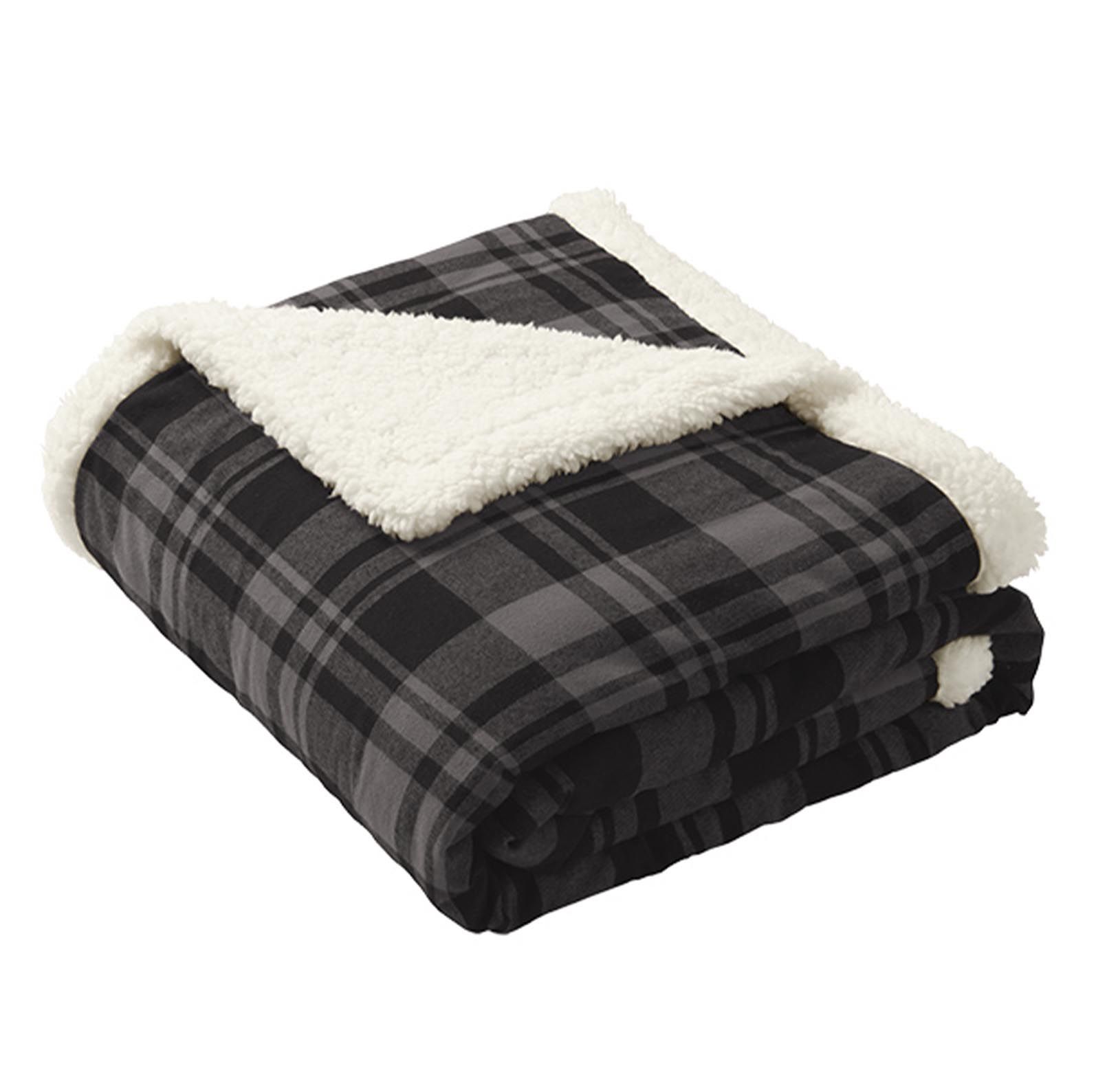 Sherpa flannel blanket new arrivals