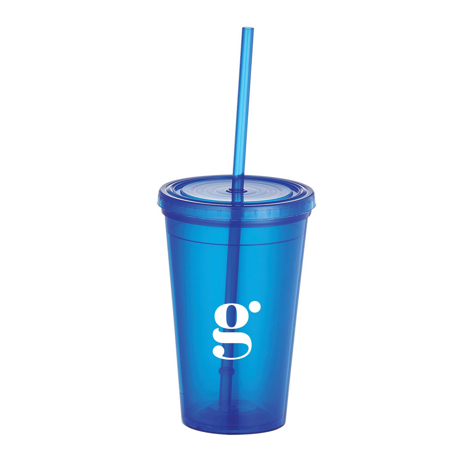 16 Oz. Double Wall Straw Tumbler