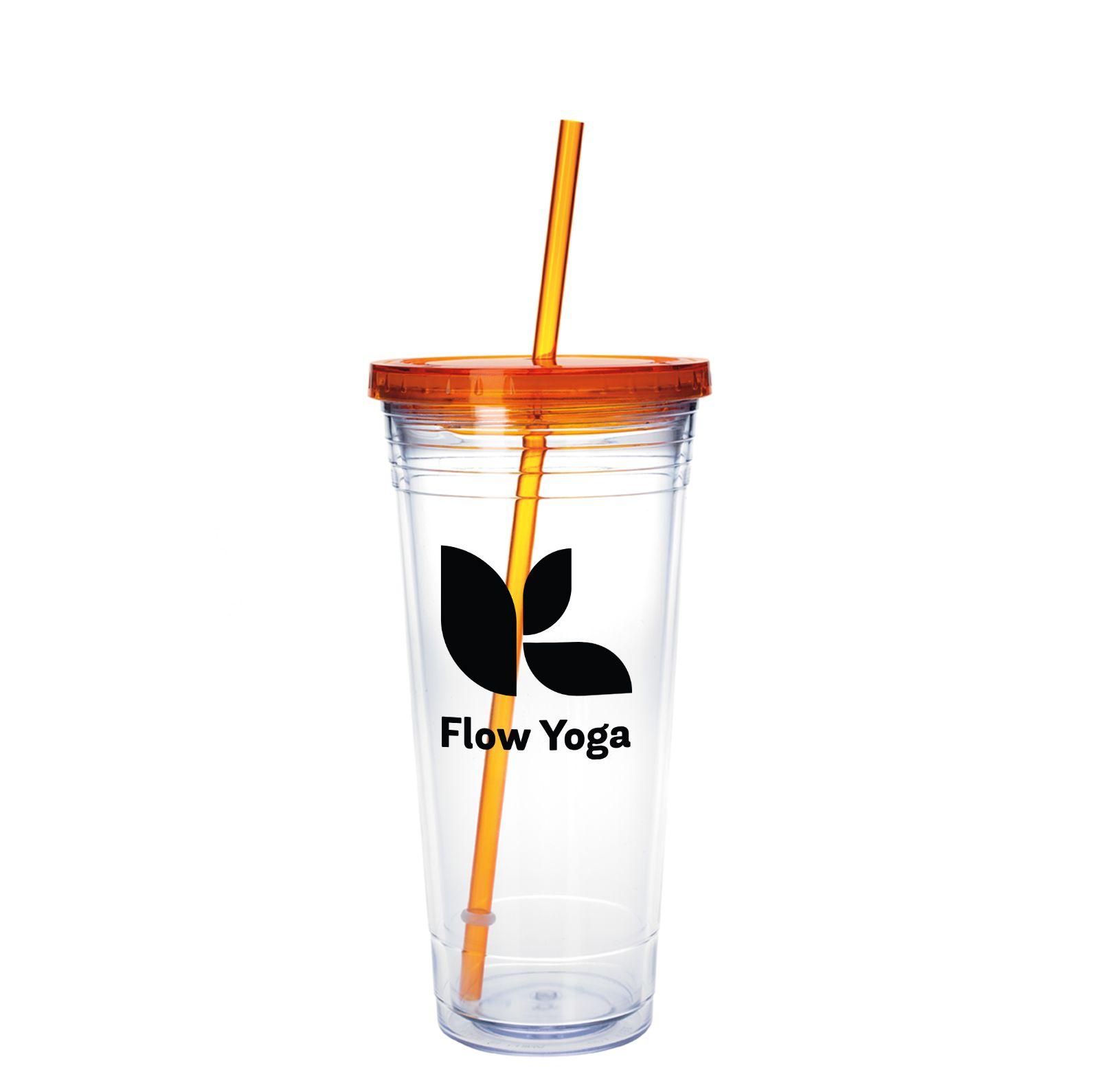 24 Oz. Clear Tumbler With Colored Lid