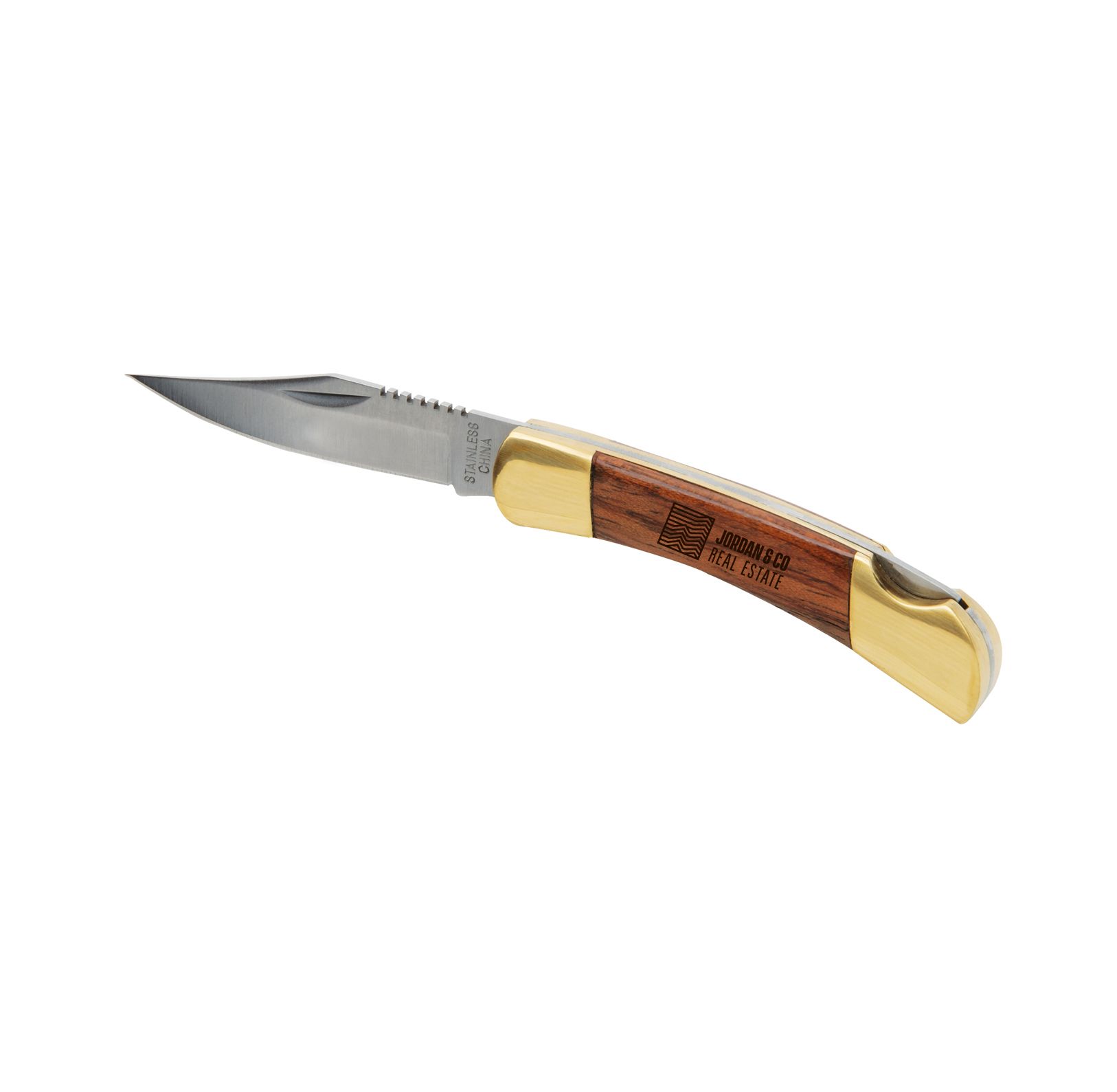 Small Rosewood Gold Pocket Knife