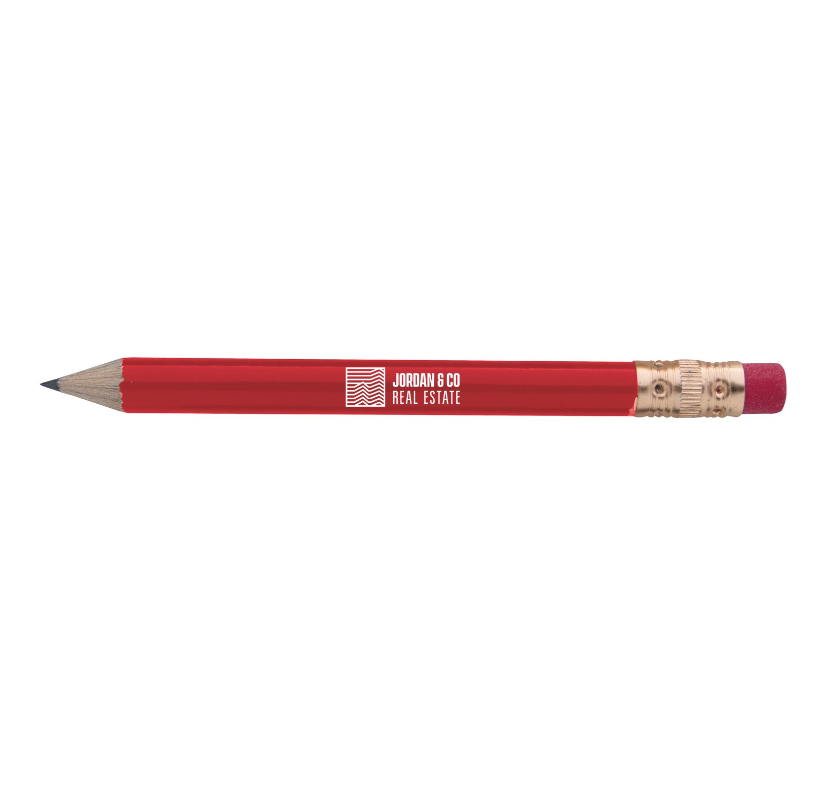 Round Golf Pencil With Eraser