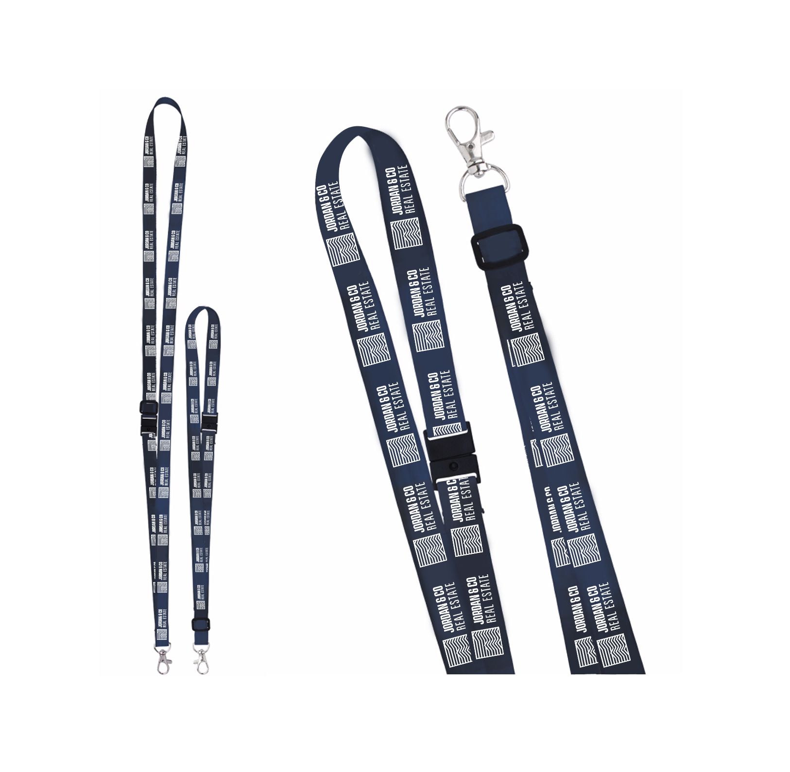 5/8'' Adjustable Polyester 4 Color Lanyard