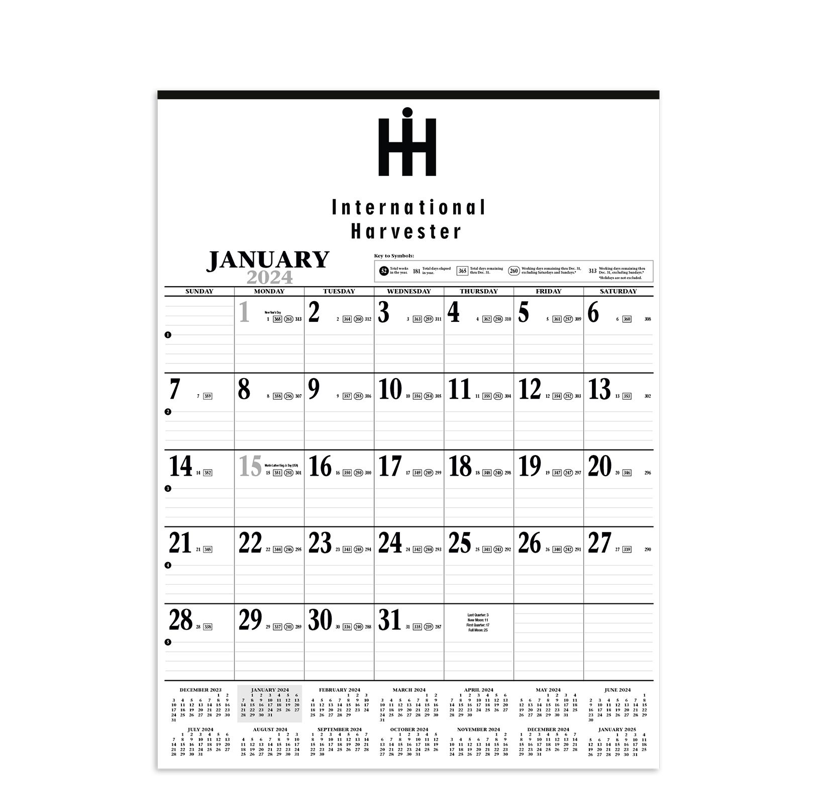 Large Contractor Calendar