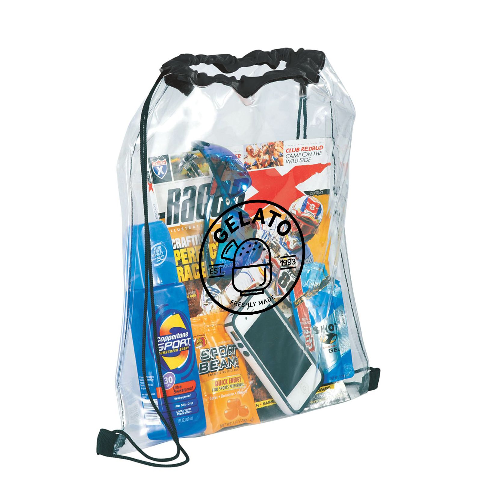 Rally Clear Drawstring Bag