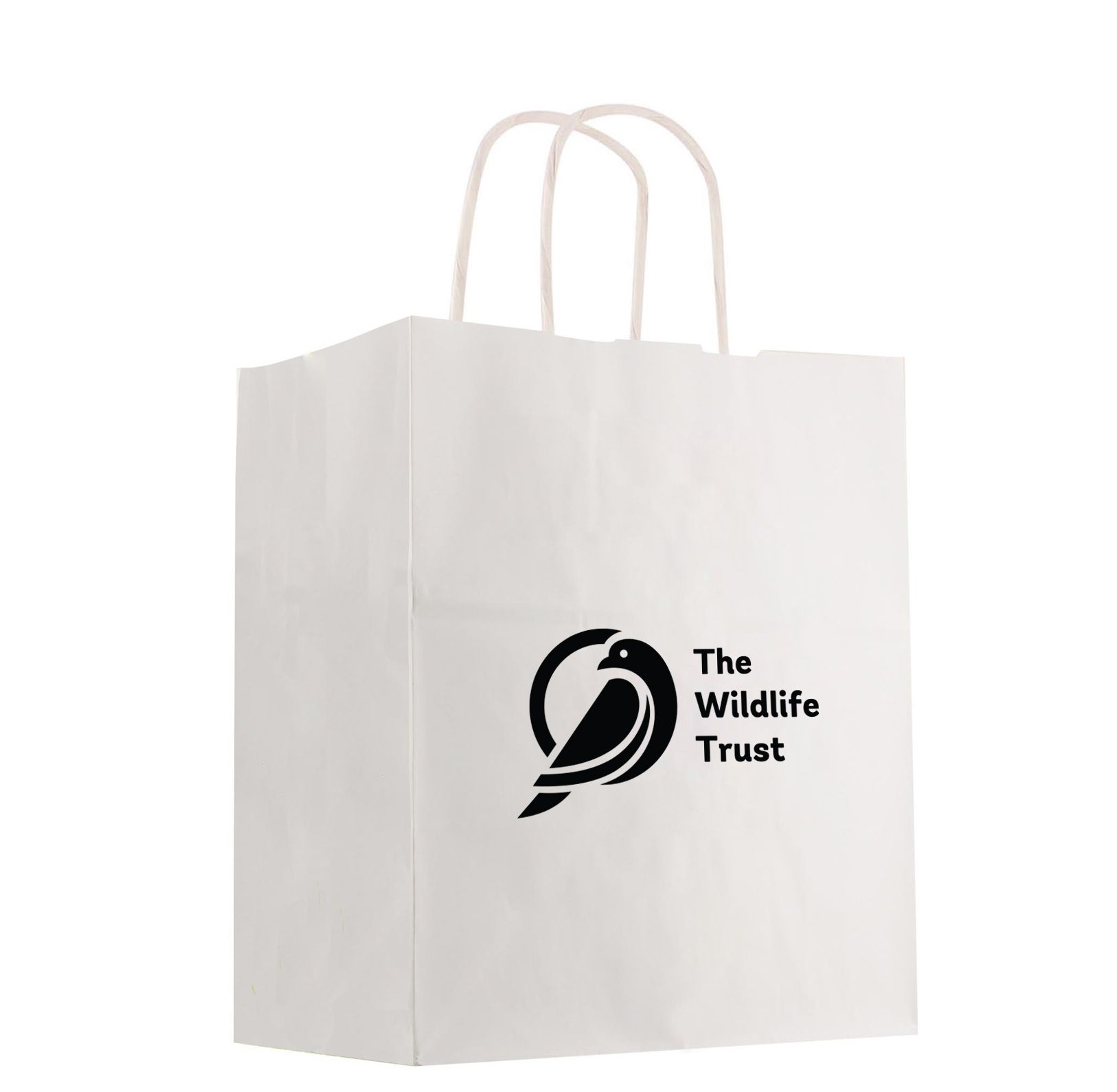 13'' X 17'' Kraft Paper White Shopping Bag