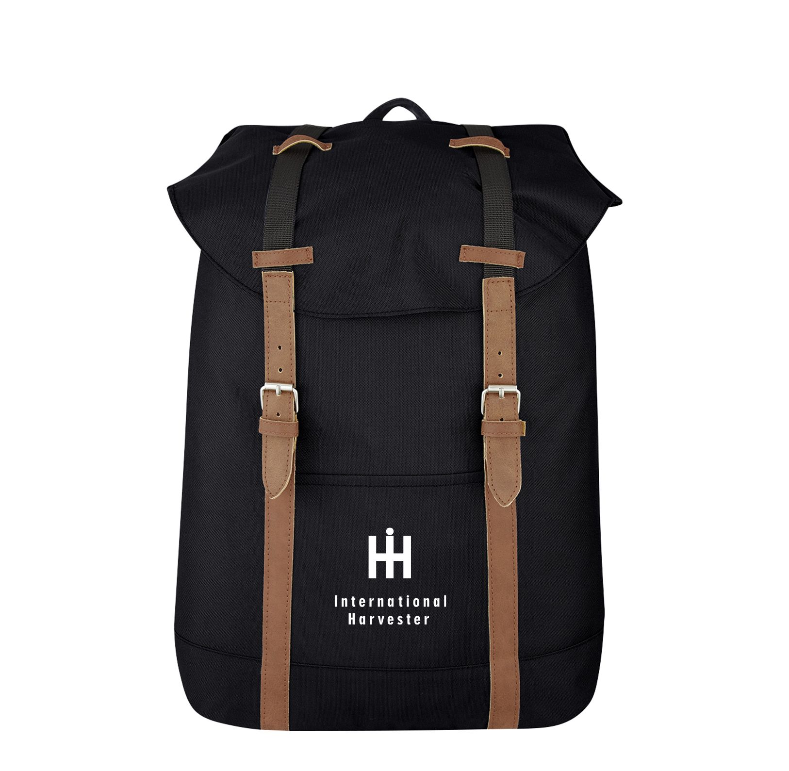 Flap Drawstring Backpack