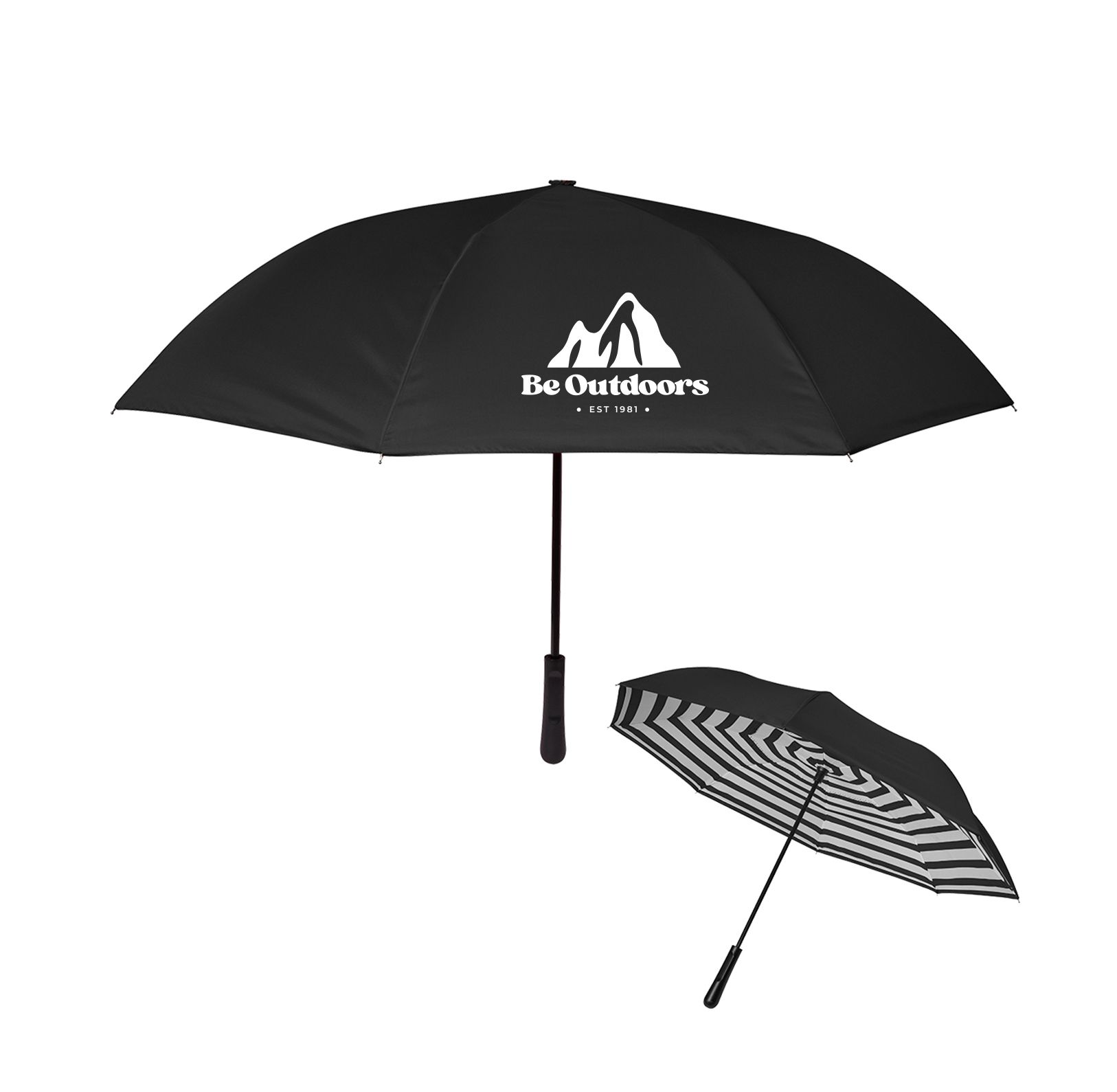 48'' Arc Blanc Noir Inversion Umbrella