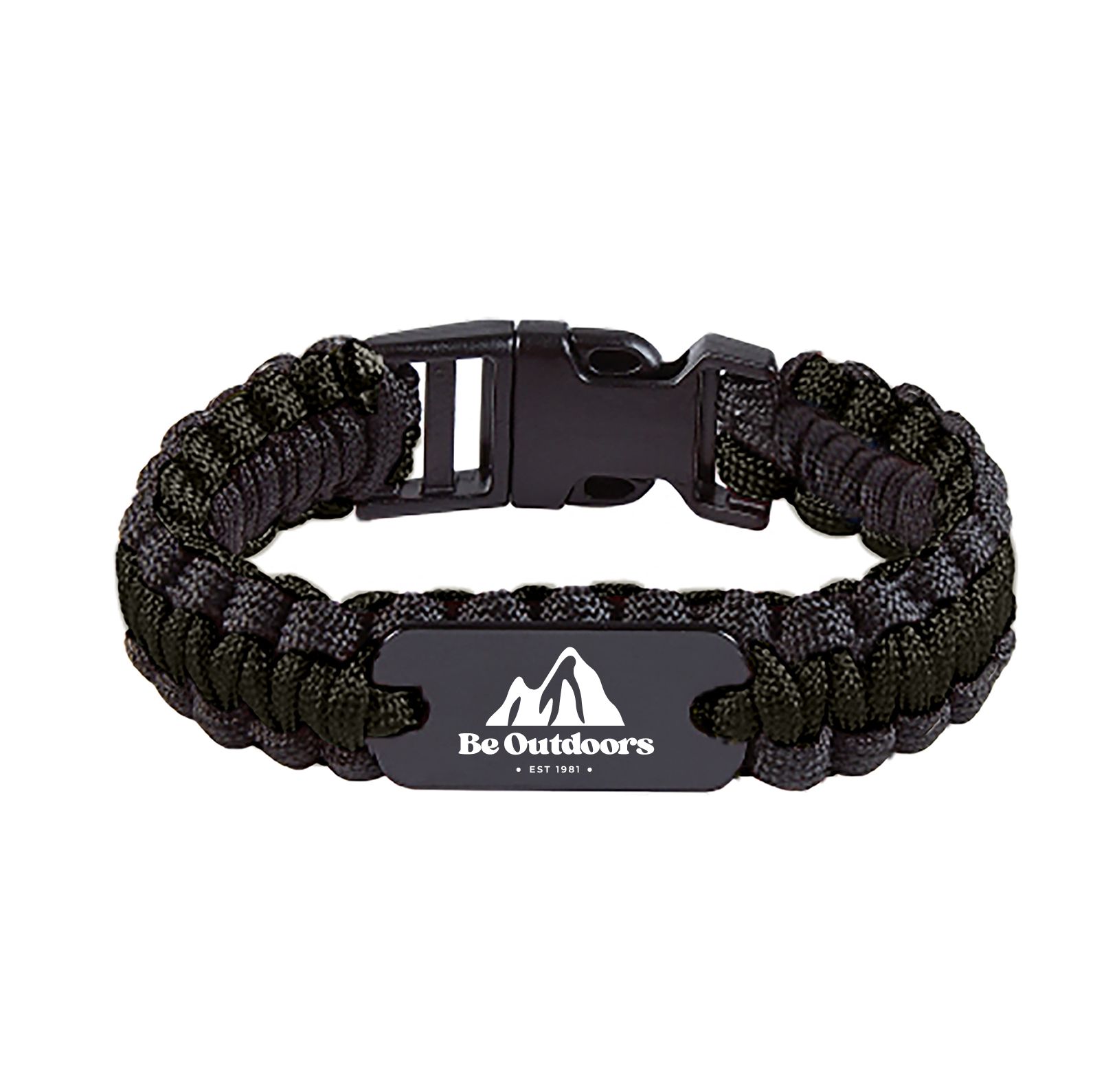 Paracord Bracelet With Metal Plate