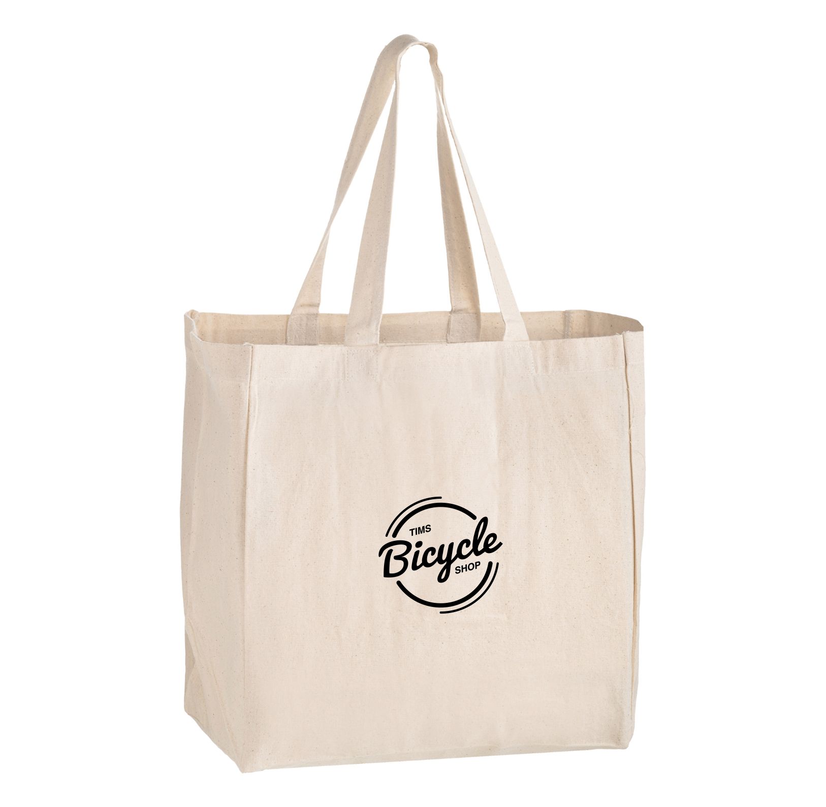 Cotton Canvas Grocery Tote Bag