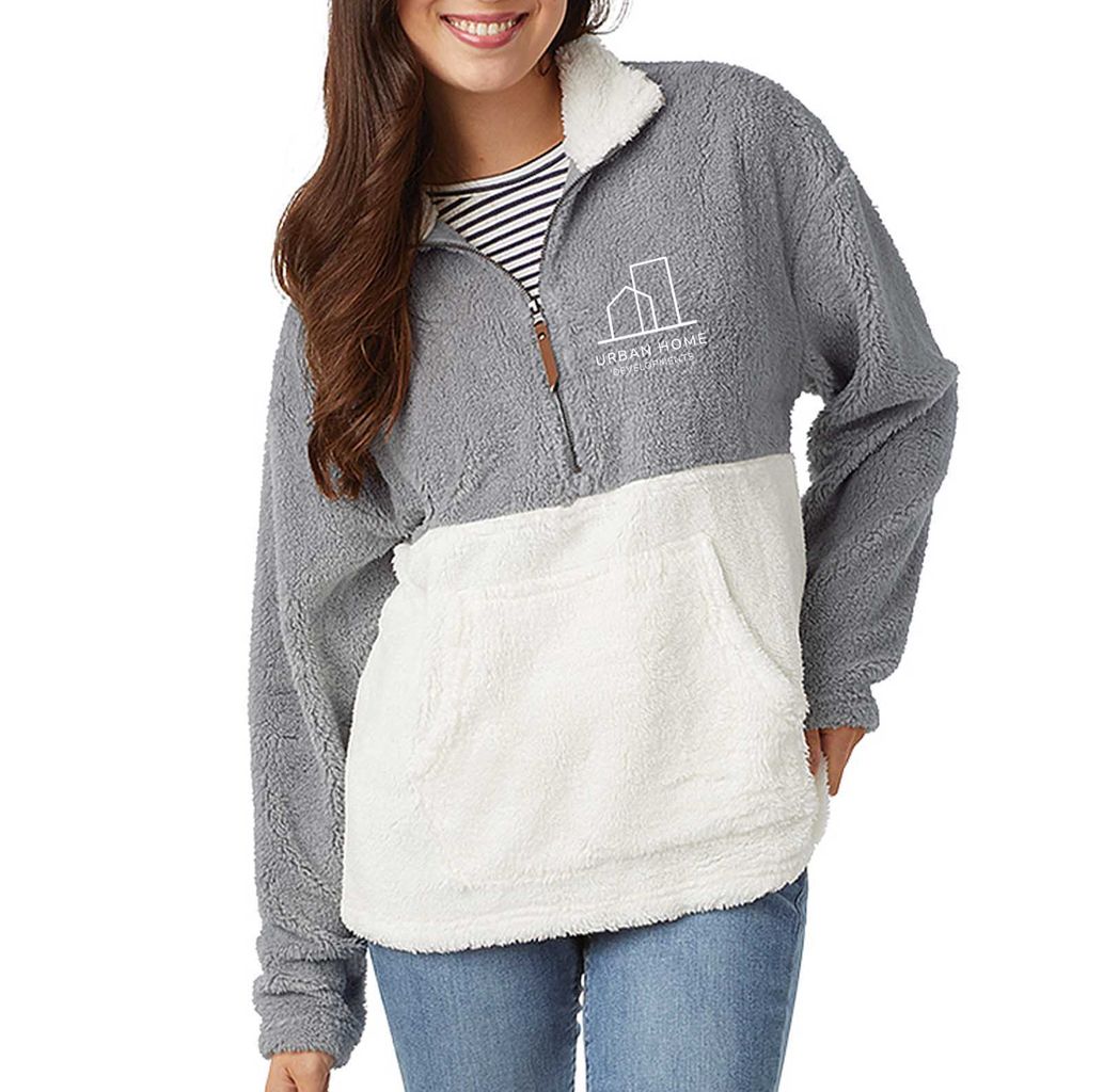 Eddie Bauer Women's Ultra Soft Plush Fleece Quarter Zip Sweatshirt Camo  Print Pullover Top 