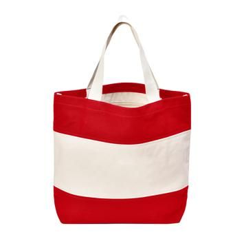 Striped Canvas Tote Bag