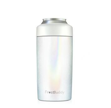 Frost Buddy Universal Buddy White Glitter Can Cooler