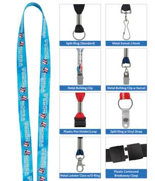 1/2'' RPET Fine Print Lanyard